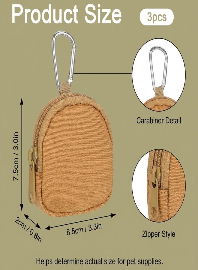 Alrhso Dog Training Reward Pouch 3 Pcs Dog Treat Pouches with Carabiner and Zipper Reusable Dogs Treats Container for Training Reward, Travel or Outdoor Use - Image 2